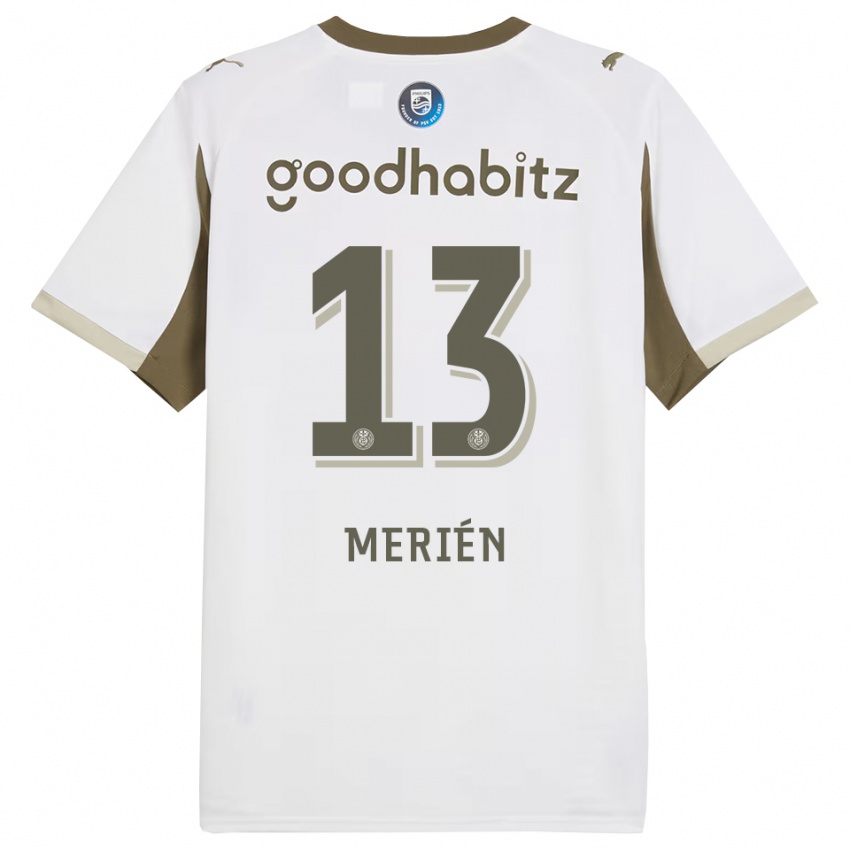 ילדים Fabian Merién #13 לבן אפור ג'רזי קיט שלישי 2025/26 חולצה קצרה