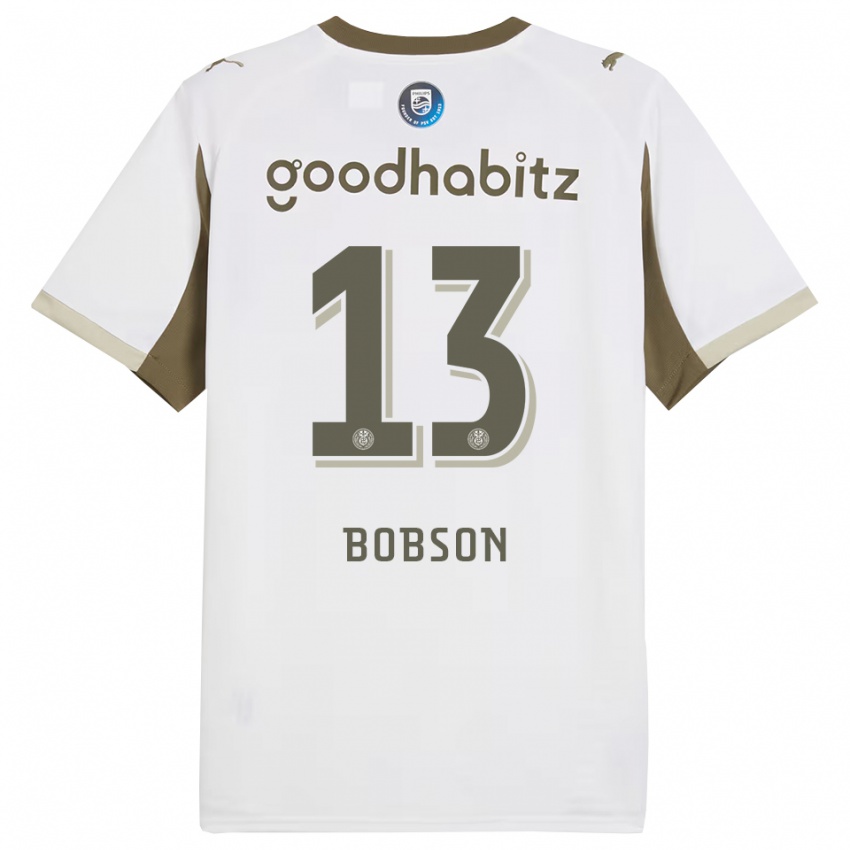 ילדים Ersien Bobson #13 לבן אפור ג'רזי קיט שלישי 2025/26 חולצה קצרה