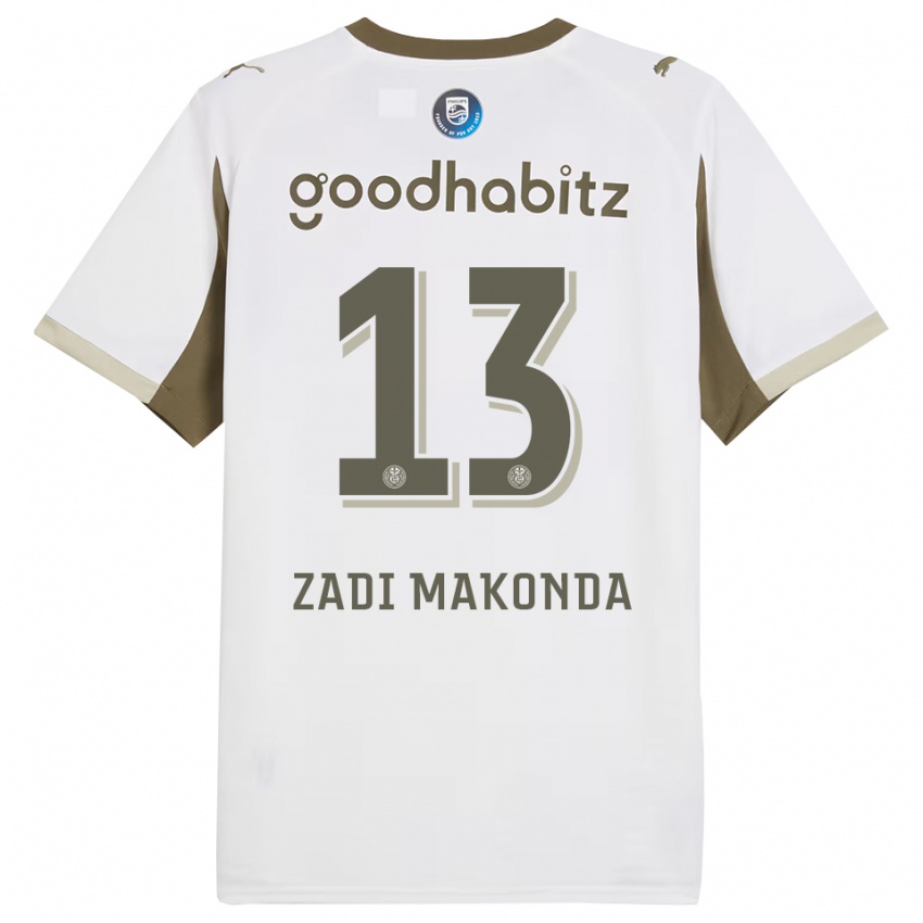 ילדים David Zadi Makonda #13 לבן אפור ג'רזי קיט שלישי 2025/26 חולצה קצרה