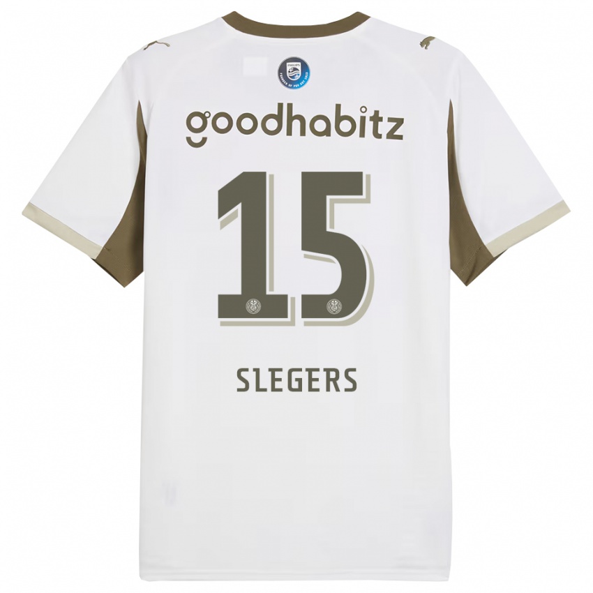 ילדים Kor Slegers #15 לבן אפור ג'רזי קיט שלישי 2025/26 חולצה קצרה