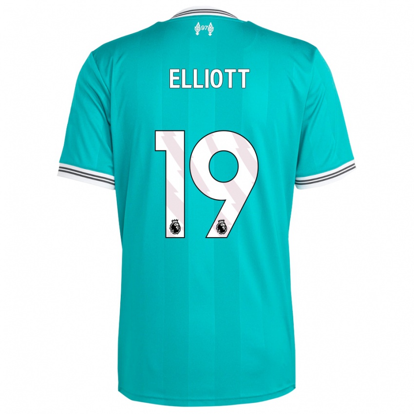 ילדים הארווי אליוט #19 ירוק לבן ג'רזי קיט שלישי 2025/26 חולצה קצרה