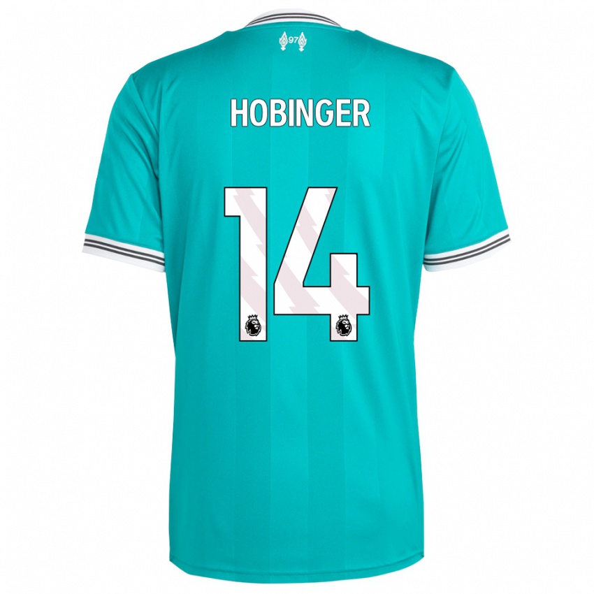 ילדים Marie Höbinger #14 ירוק לבן ג'רזי קיט שלישי 2025/26 חולצה קצרה