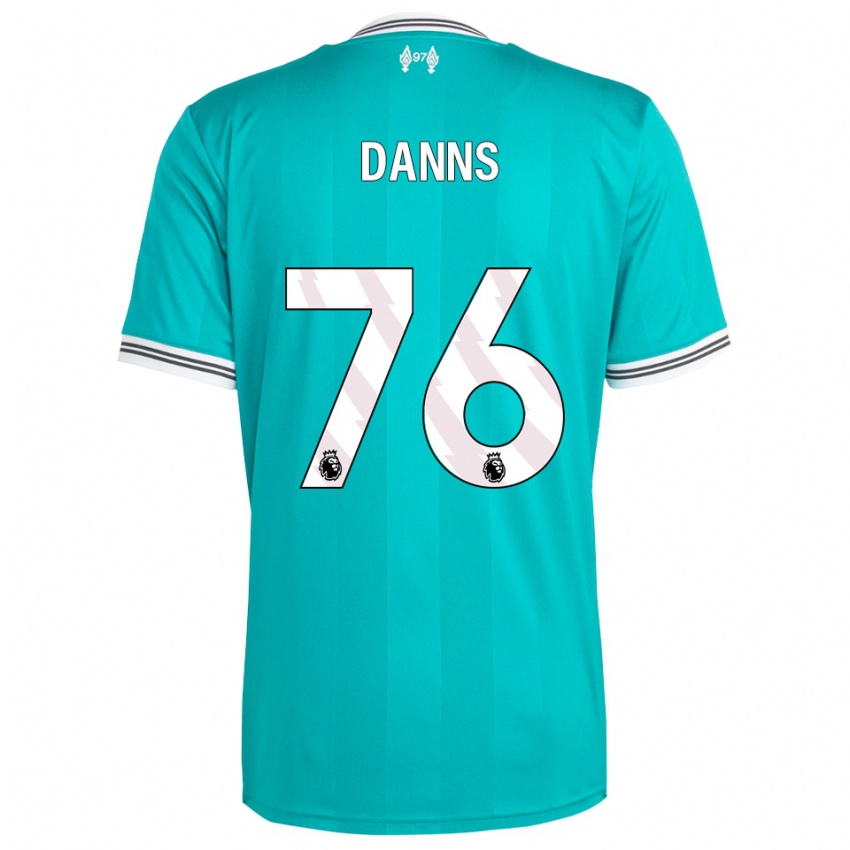 ילדים ג'יידן דאנס #76 ירוק לבן ג'רזי קיט שלישי 2025/26 חולצה קצרה