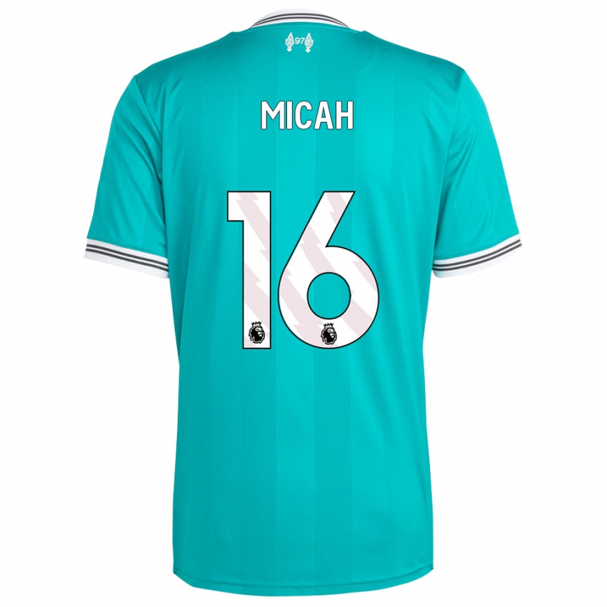 ילדים טיגן מיקה #16 ירוק לבן ג'רזי קיט שלישי 2025/26 חולצה קצרה