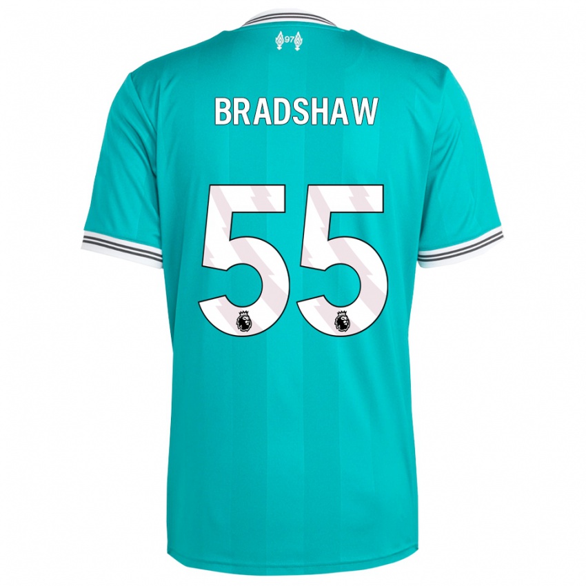 ילדים Joe Bradshaw #55 ירוק לבן ג'רזי קיט שלישי 2025/26 חולצה קצרה