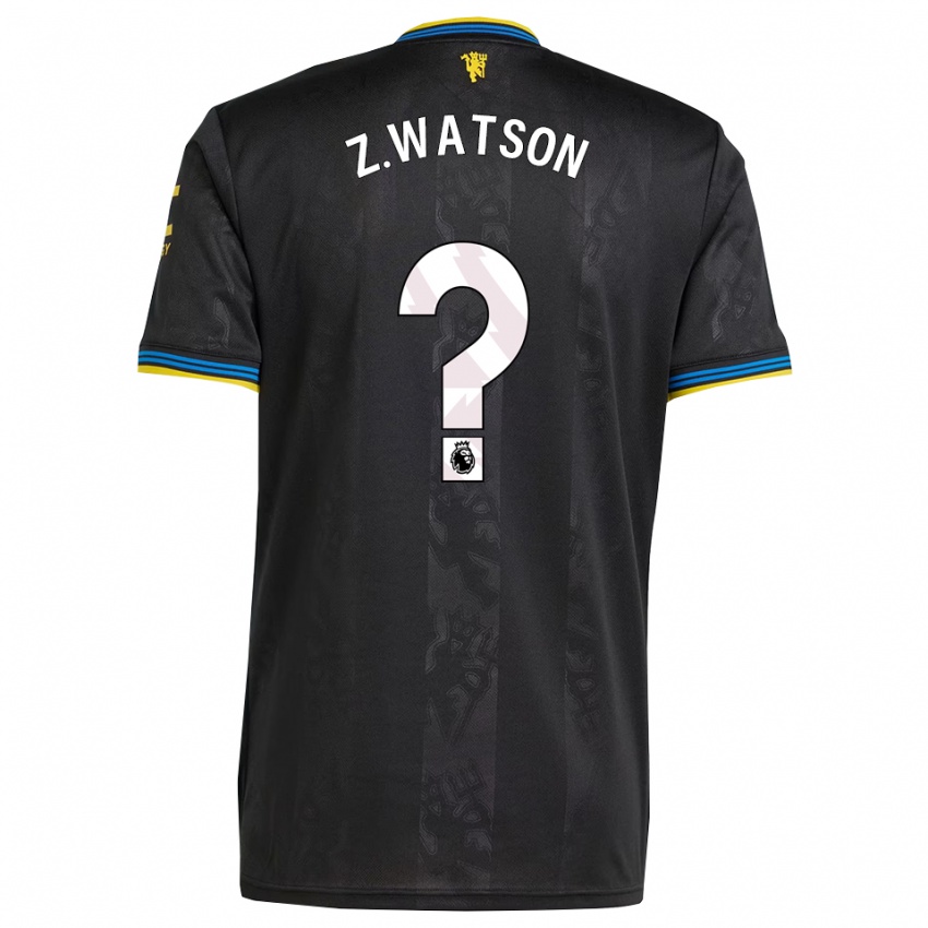 ילדים Zac Watson #0 שחור צהוב כחול ג'רזי קיט שלישי 2025/26 חולצה קצרה