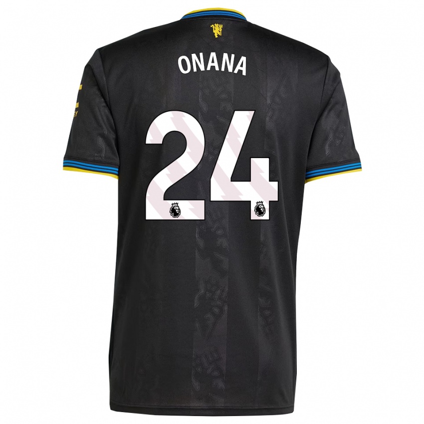ילדים אנדרה אוננה #24 שחור צהוב כחול ג'רזי קיט שלישי 2025/26 חולצה קצרה