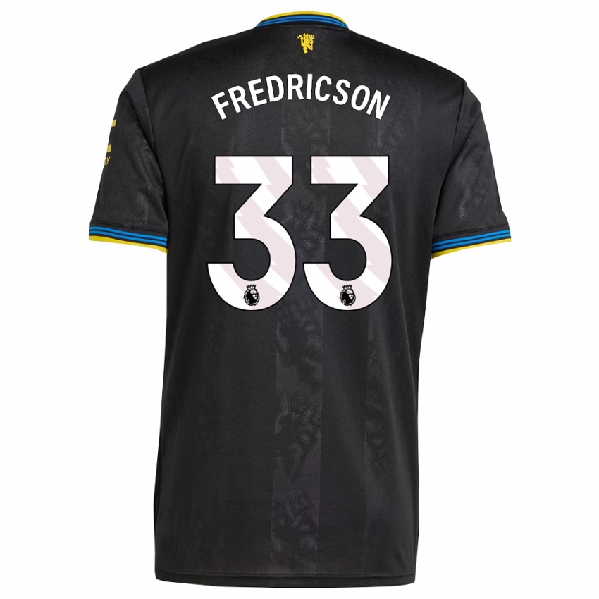 ילדים Tyler Fredricson #33 שחור צהוב כחול ג'רזי קיט שלישי 2025/26 חולצה קצרה