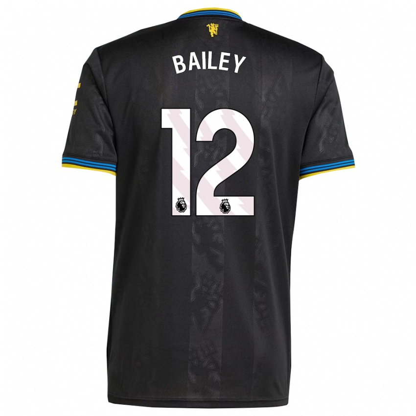 ילדים James Bailey #12 שחור צהוב כחול ג'רזי קיט שלישי 2025/26 חולצה קצרה