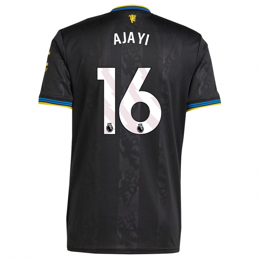 ילדים נואה אג׳אי #16 שחור צהוב כחול ג'רזי קיט שלישי 2025/26 חולצה קצרה