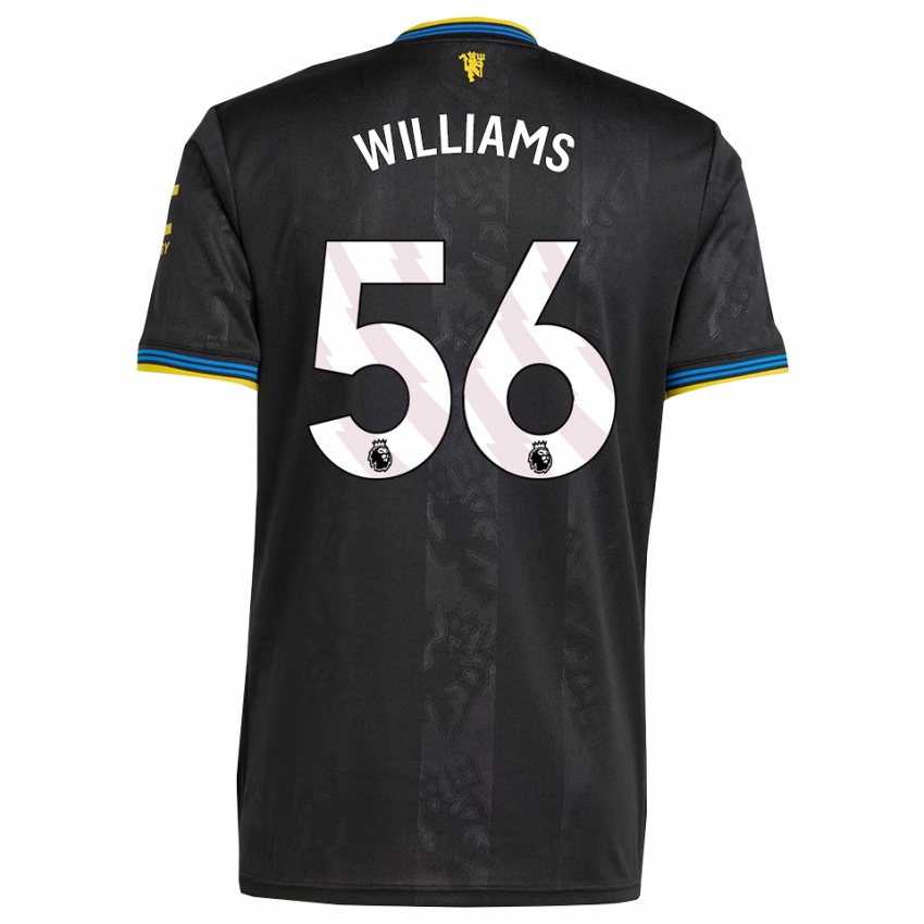 ילדים אית׳ן וויליאמס #56 שחור צהוב כחול ג'רזי קיט שלישי 2025/26 חולצה קצרה