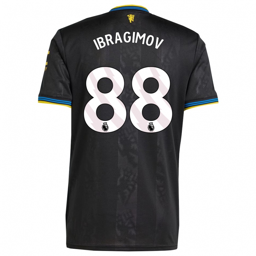 ילדים אמיר איברגימוב #88 שחור צהוב כחול ג'רזי קיט שלישי 2025/26 חולצה קצרה