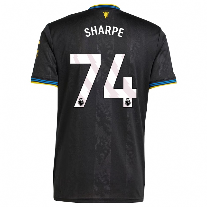 ילדים מלאכי שארפ #74 שחור צהוב כחול ג'רזי קיט שלישי 2025/26 חולצה קצרה