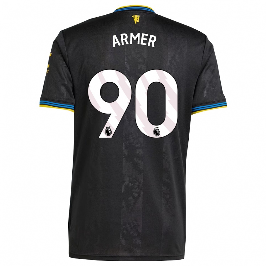ילדים Daniel Armer #90 שחור צהוב כחול ג'רזי קיט שלישי 2025/26 חולצה קצרה
