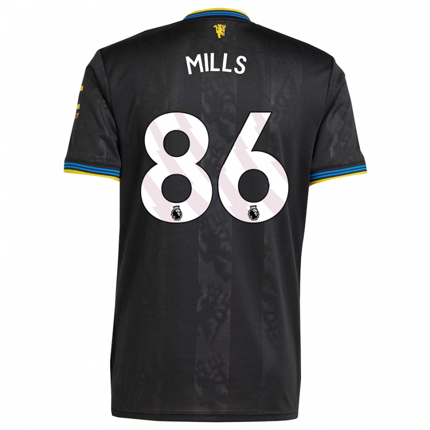 ילדים Albert Mills #86 שחור צהוב כחול ג'רזי קיט שלישי 2025/26 חולצה קצרה