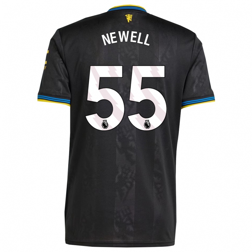 ילדים לוסי ניואל #55 שחור צהוב כחול ג'רזי קיט שלישי 2025/26 חולצה קצרה