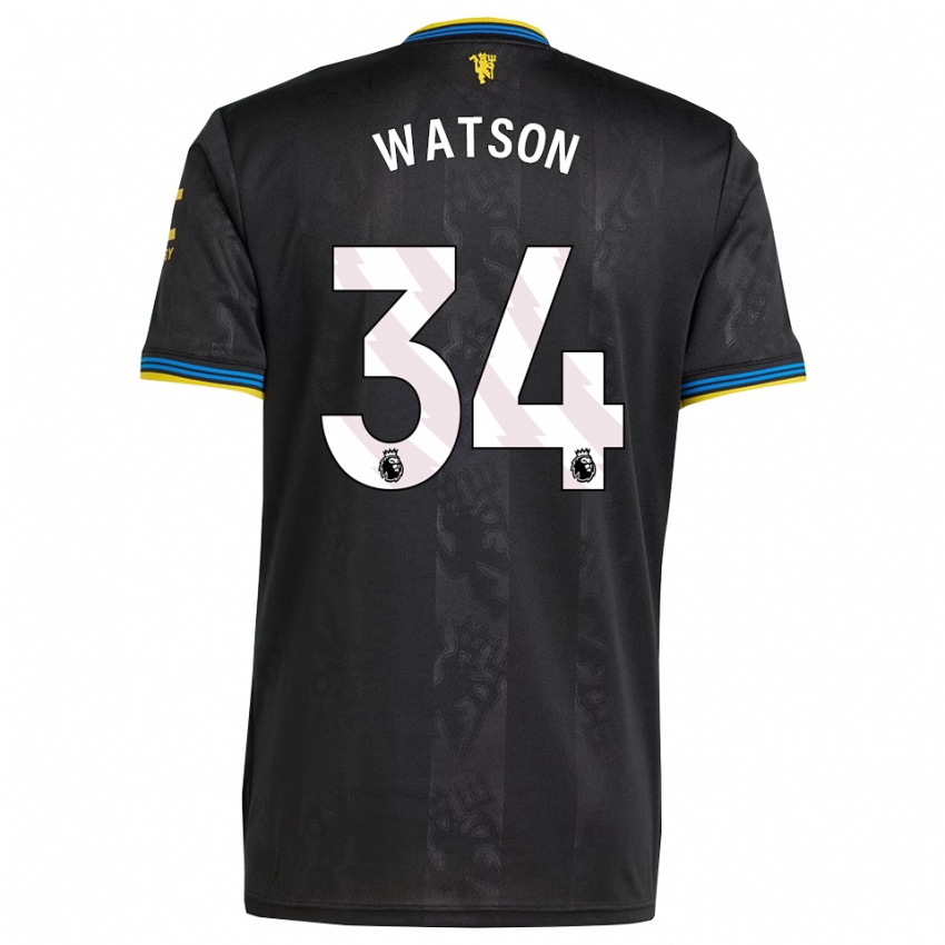 ילדים אמה ווטסון #34 שחור צהוב כחול ג'רזי קיט שלישי 2025/26 חולצה קצרה