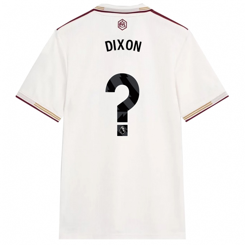 ילדים Danny Dixon #0 לבן מלוכלך בורדו ג'רזי קיט שלישי 2025/26 חולצה קצרה
