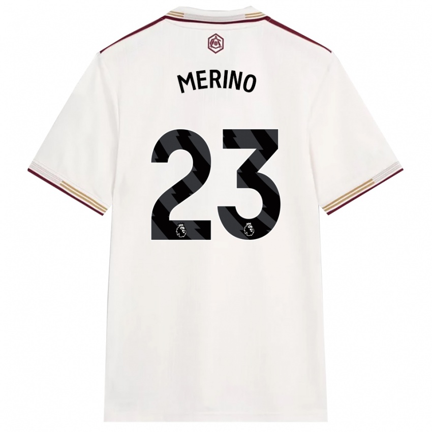 ילדים מיקל מרינו #23 לבן מלוכלך בורדו ג'רזי קיט שלישי 2025/26 חולצה קצרה