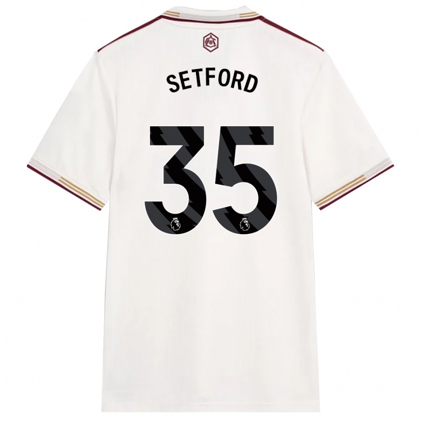 ילדים טומי סטפורד #35 לבן מלוכלך בורדו ג'רזי קיט שלישי 2025/26 חולצה קצרה