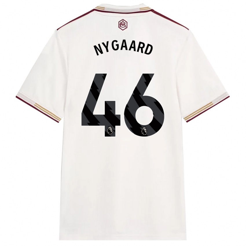 ילדים לוקס מרטין ניגארד #46 לבן מלוכלך בורדו ג'רזי קיט שלישי 2025/26 חולצה קצרה