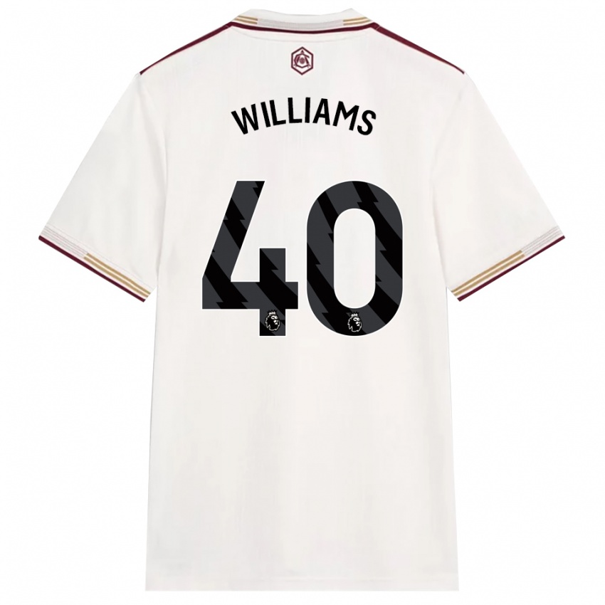 ילדים נעמי אלואיז וויליאמס #40 לבן מלוכלך בורדו ג'רזי קיט שלישי 2025/26 חולצה קצרה