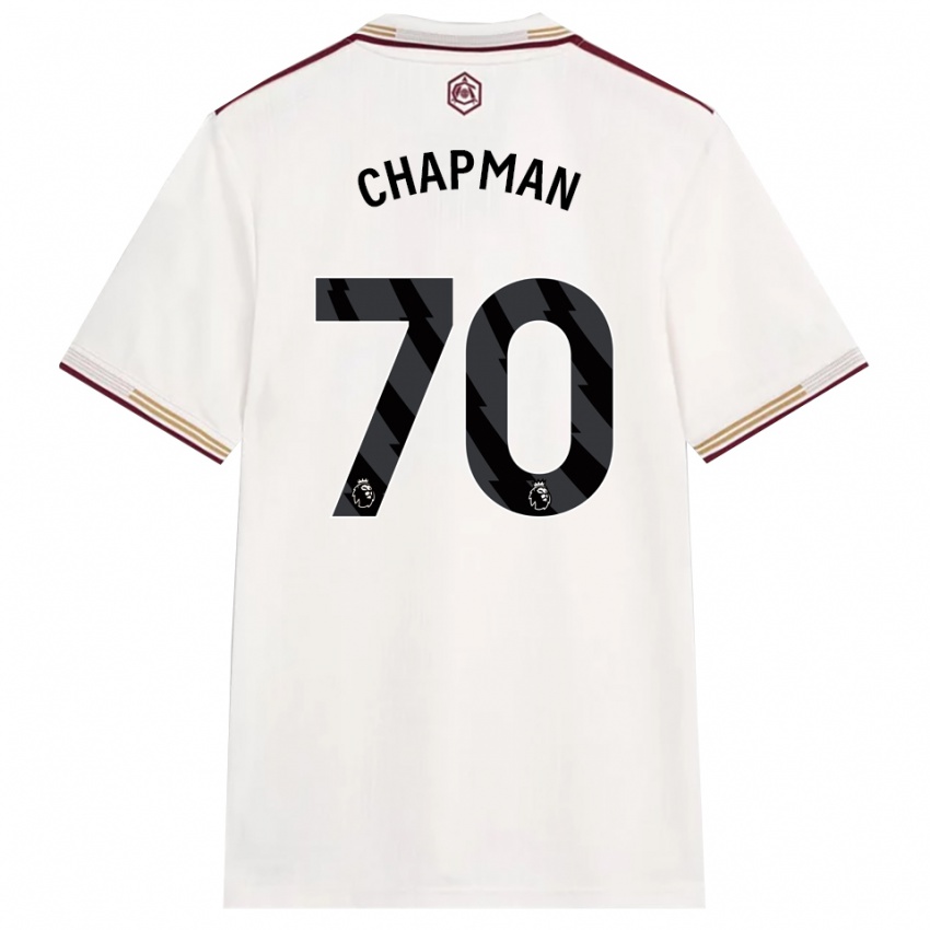 ילדים Samuel Chapman #70 לבן מלוכלך בורדו ג'רזי קיט שלישי 2025/26 חולצה קצרה