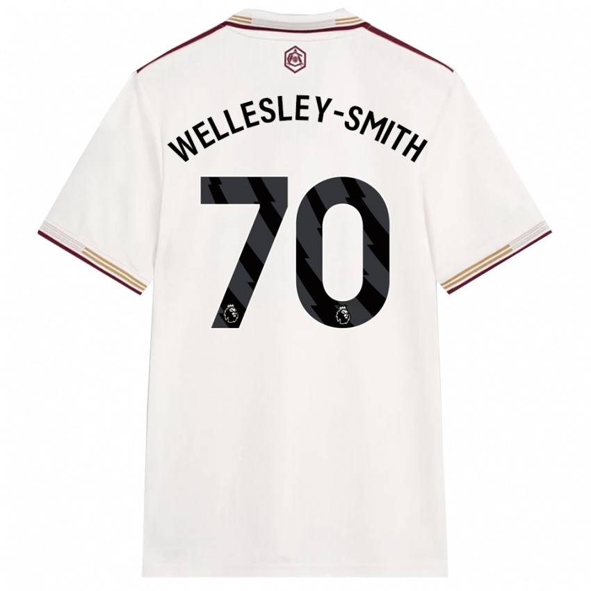 ילדים ססילי מרגרט ולסלי-סמית׳ #70 לבן מלוכלך בורדו ג'רזי קיט שלישי 2025/26 חולצה קצרה