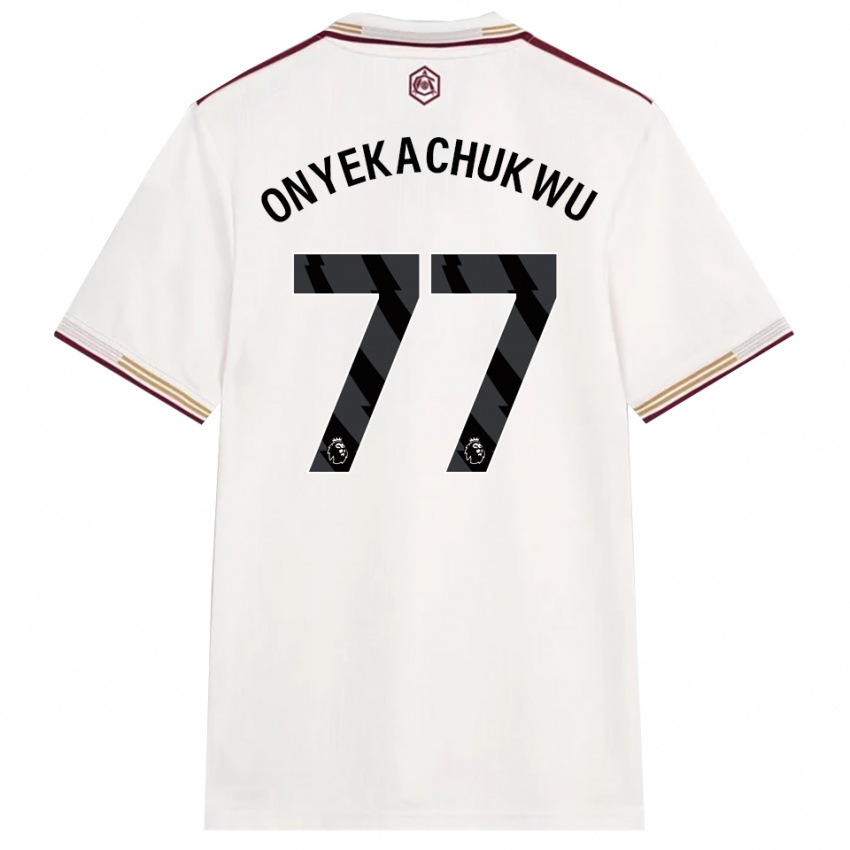 ילדים סמואל אונייקצ׳וקו #77 לבן מלוכלך בורדו ג'רזי קיט שלישי 2025/26 חולצה קצרה ילדים סמואל אונייקצ׳וקו #77 לבן מלוכלך בורדו ג'רזי קיט שלישי 2025/26 חולצה קצרה