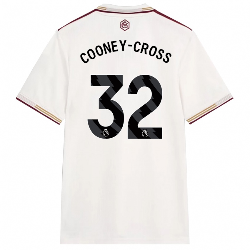 ילדים קוני-קרוס #32 לבן מלוכלך בורדו ג'רזי קיט שלישי 2025/26 חולצה קצרה