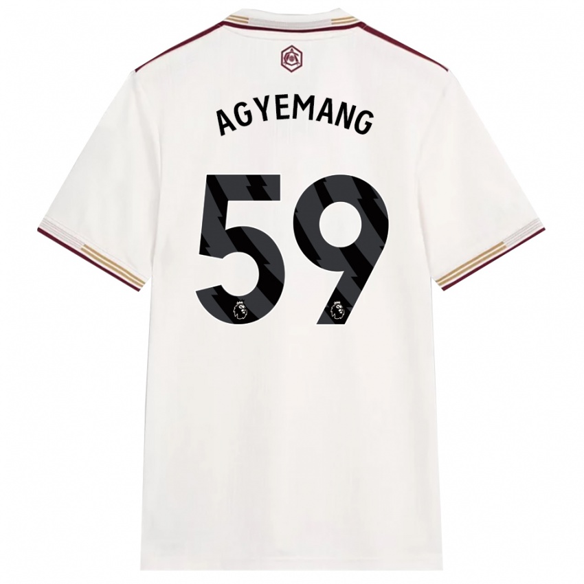 ילדים מישל אגיימאנג #59 לבן מלוכלך בורדו ג'רזי קיט שלישי 2025/26 חולצה קצרה ילדים מישל אגיימאנג #59 לבן מלוכלך בורדו ג'רזי קיט שלישי 2025/26 חולצה קצרה