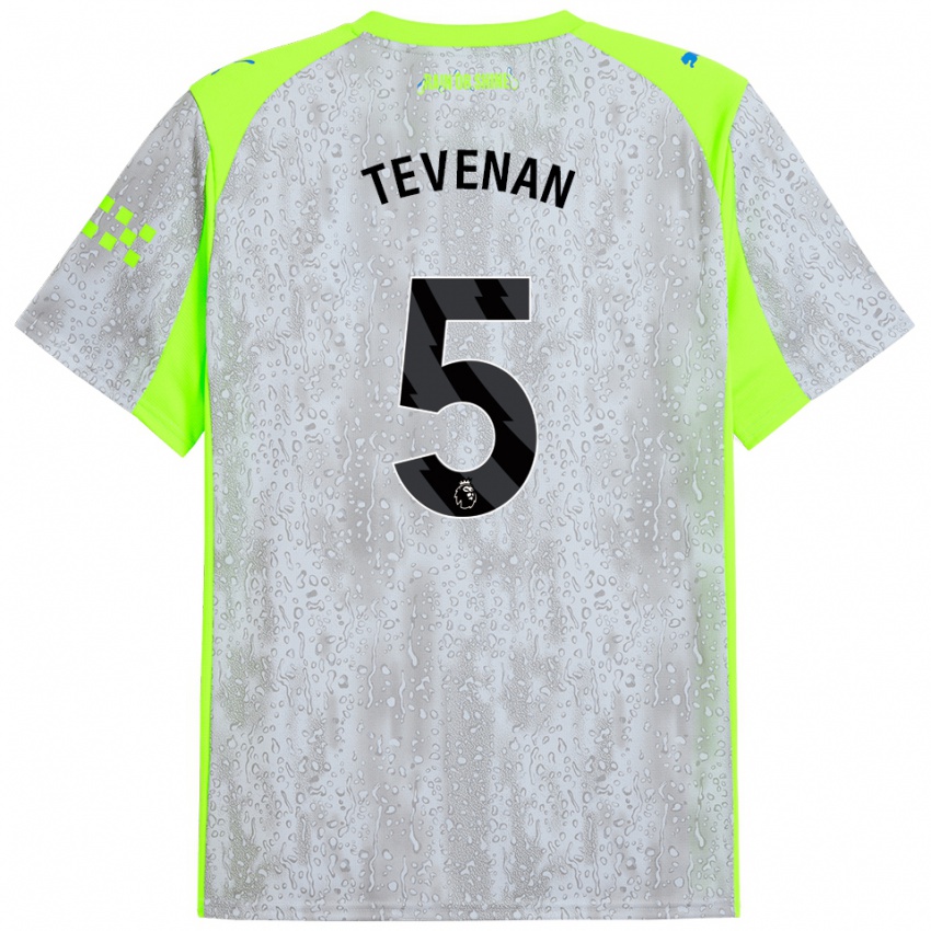 ילדים אוליבר טבנאן #5 אפור צהוב ג'רזי קיט שלישי 2025/26 חולצה קצרה