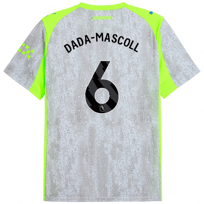 ילדים אייזיאה דאדא-מאסקול #6 אפור צהוב ג'רזי קיט שלישי 2025/26 חולצה קצרה