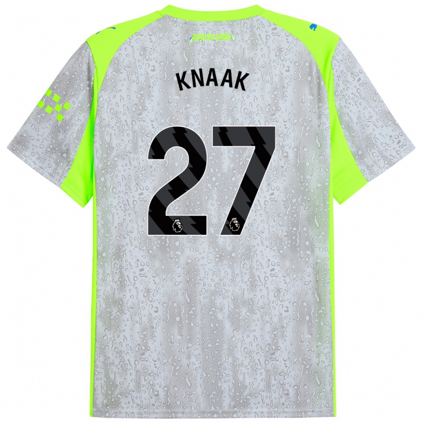 ילדים רבקה קנאק #27 אפור צהוב ג'רזי קיט שלישי 2025/26 חולצה קצרה