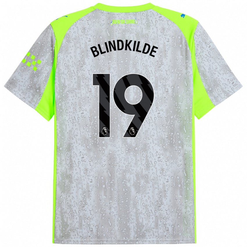 ילדים Laura Blindkilde Brown #19 אפור צהוב ג'רזי קיט שלישי 2025/26 חולצה קצרה