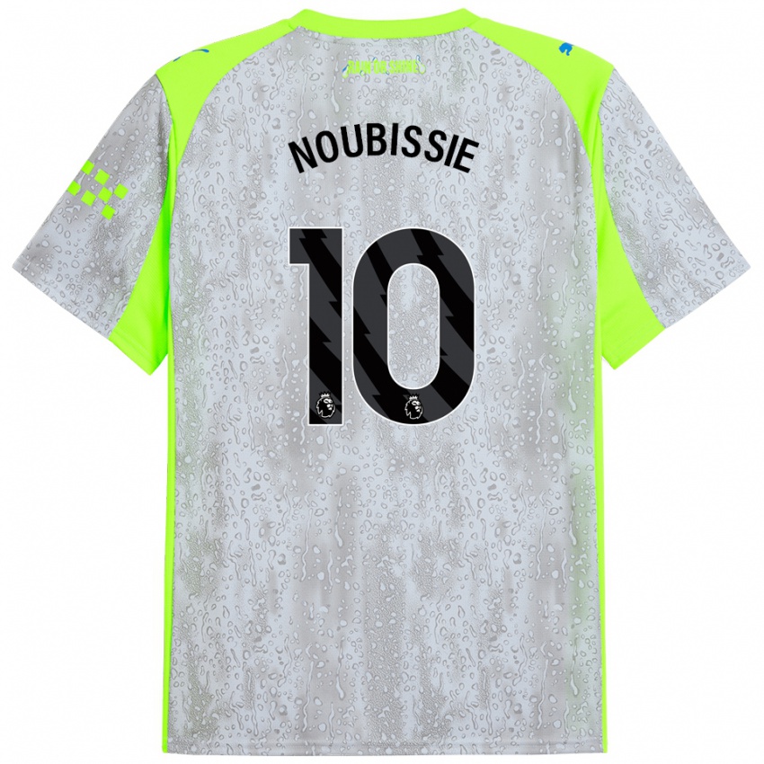 ילדים Tyrese Noubissie #10 אפור צהוב ג'רזי קיט שלישי 2025/26 חולצה קצרה