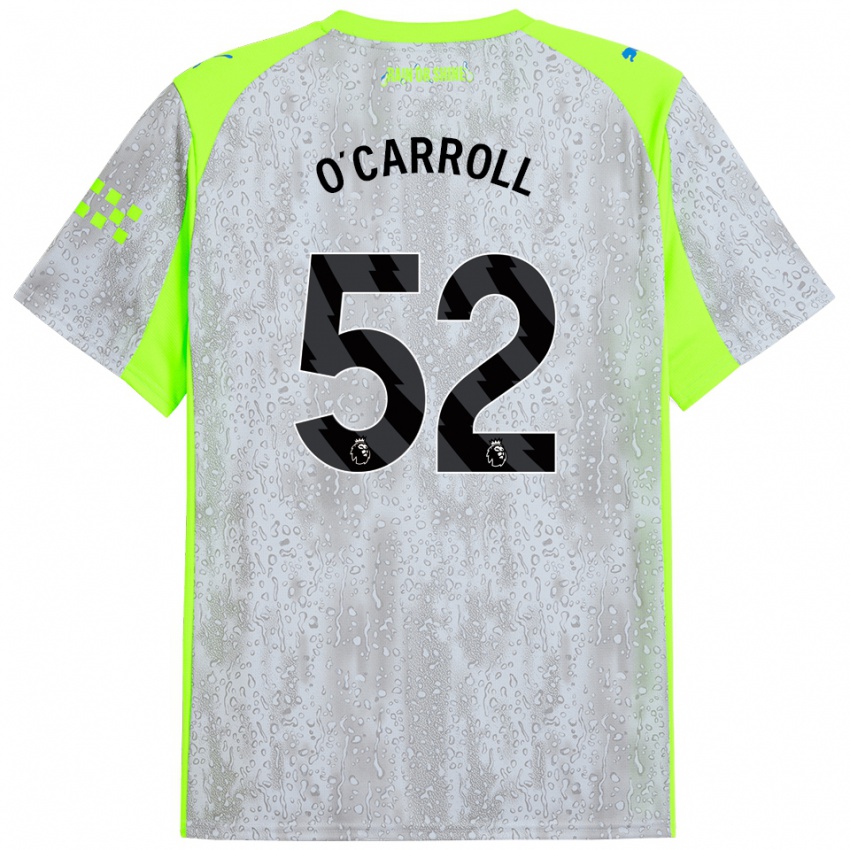ילדים איב או'קארול #52 אפור צהוב ג'רזי קיט שלישי 2025/26 חולצה קצרה