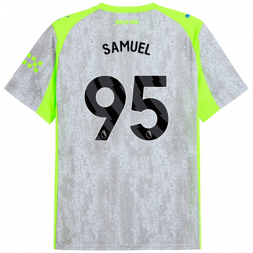 ילדים לקילה סמואל #95 אפור צהוב ג'רזי קיט שלישי 2025/26 חולצה קצרה