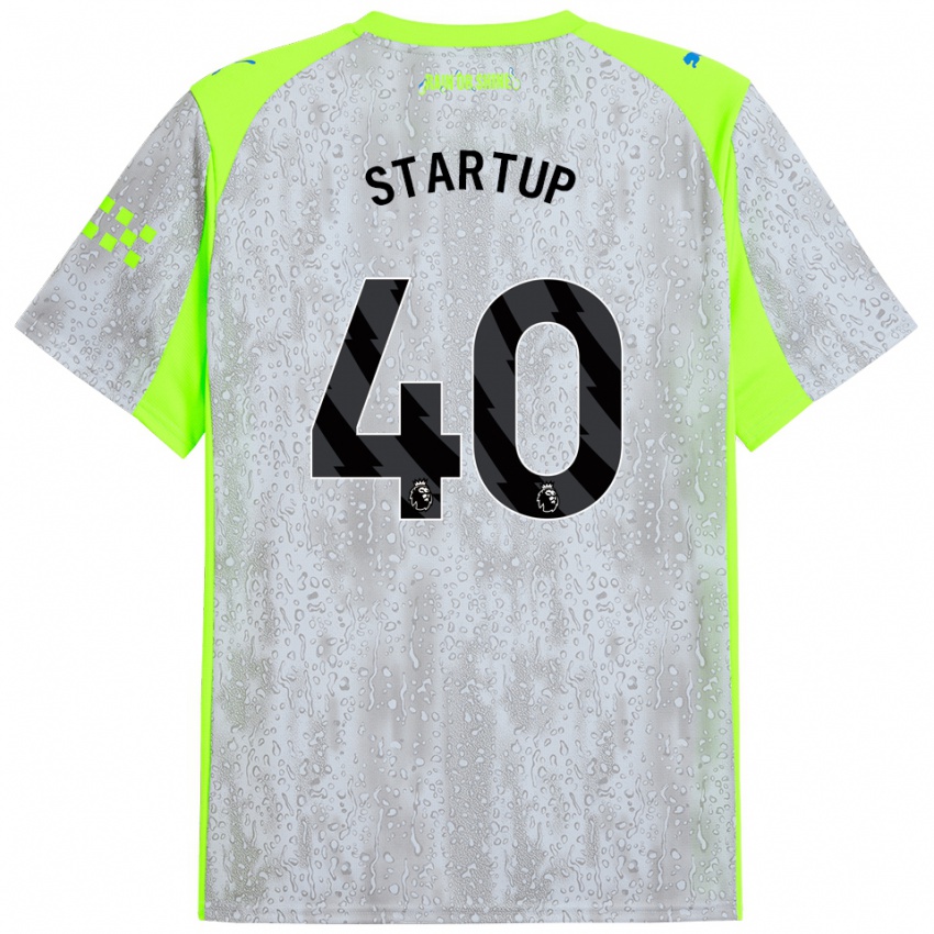 ילדים Katie Startup #40 אפור צהוב ג'רזי קיט שלישי 2025/26 חולצה קצרה