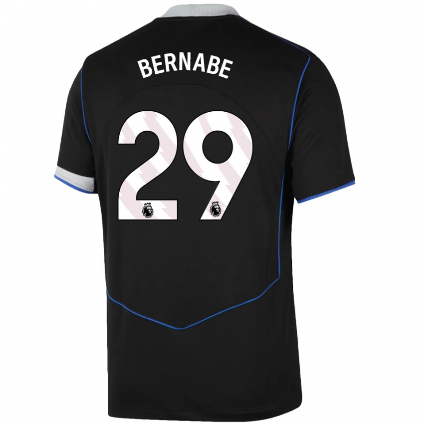 ילדים אלחנדרה ברנאבה #29 שחור כחול כסוף ג'רזי קיט שלישי 2025/26 חולצה קצרה