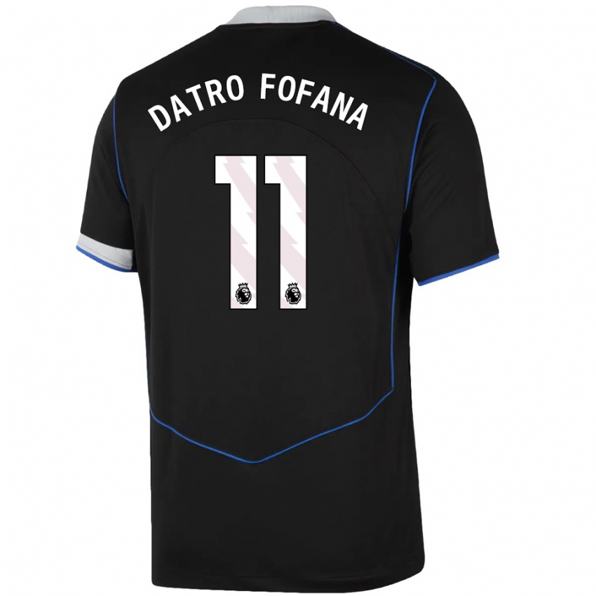 ילדים דטרו פופאנה #11 שחור כחול כסוף ג'רזי קיט שלישי 2025/26 חולצה קצרה