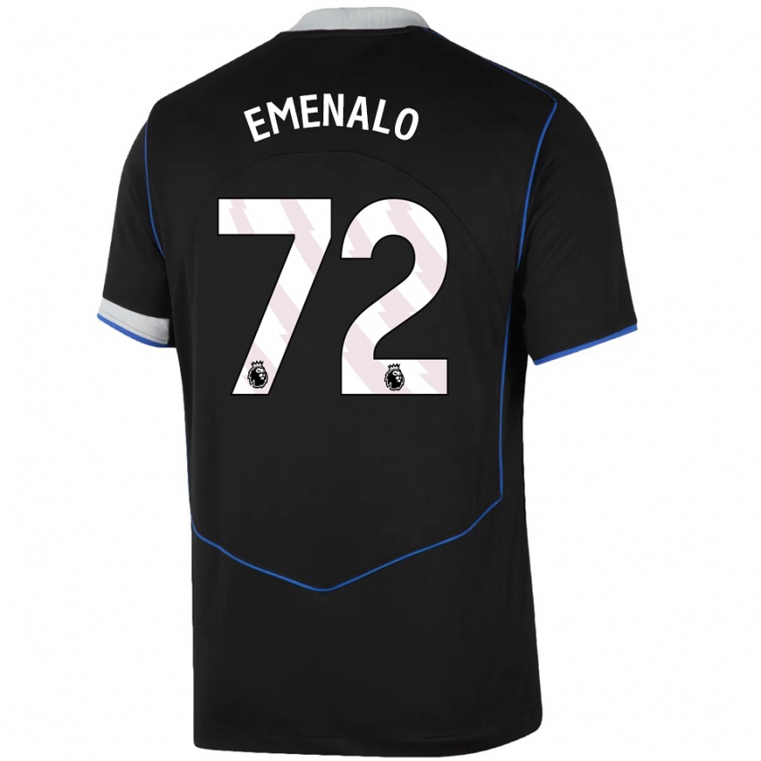 ילדים לאנדון אמנלו #72 שחור כחול כסוף ג'רזי קיט שלישי 2025/26 חולצה קצרה