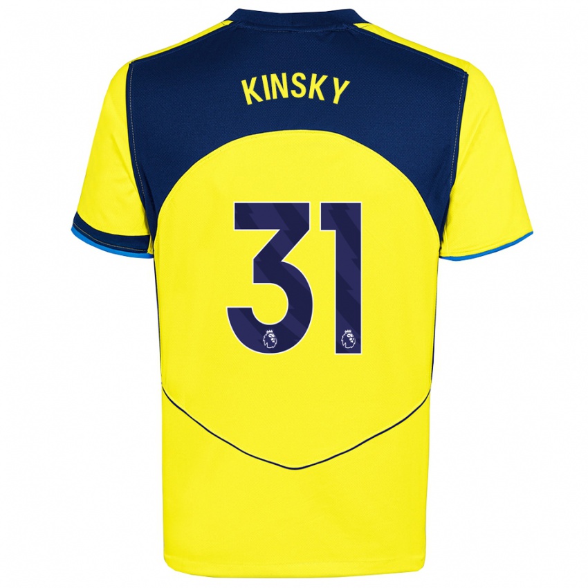 ילדים אנטונין קינסקי #31 צהוב נייבי ג'רזי קיט שלישי 2025/26 חולצה קצרה