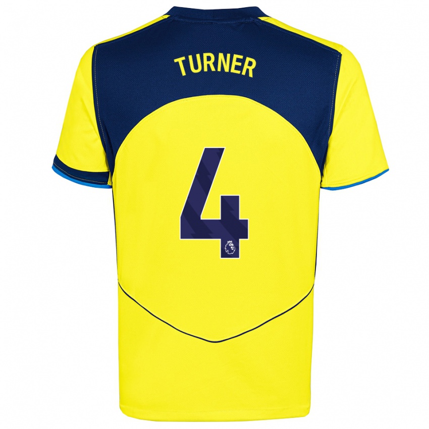 ילדים איימי טרנר #4 צהוב נייבי ג'רזי קיט שלישי 2025/26 חולצה קצרה