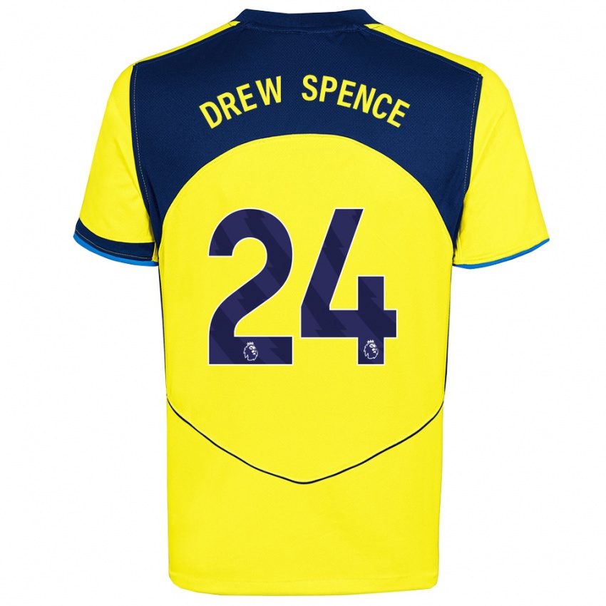 ילדים דרו ספנס #24 צהוב נייבי ג'רזי קיט שלישי 2025/26 חולצה קצרה