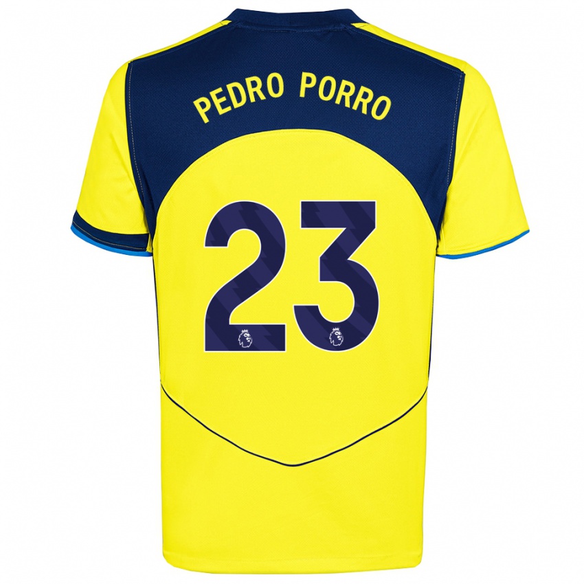 ילדים פדרו פורו #23 צהוב נייבי ג'רזי קיט שלישי 2025/26 חולצה קצרה