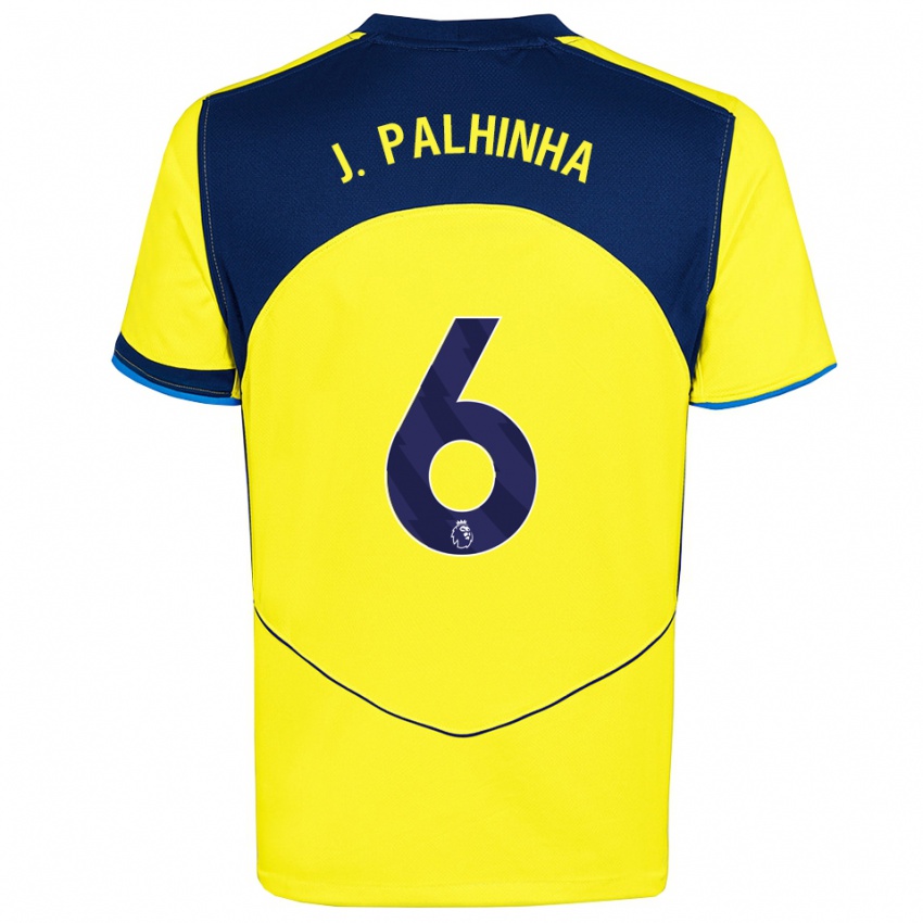 ילדים ז'ואאו פלהיניה #6 צהוב נייבי ג'רזי קיט שלישי 2025/26 חולצה קצרה