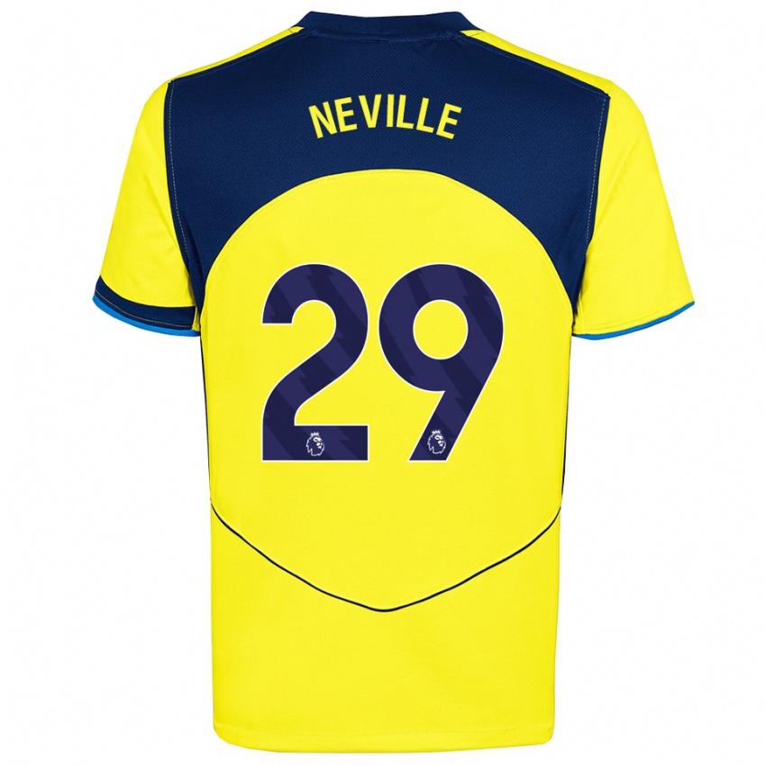 ילדים אשלי נוויל #29 צהוב נייבי ג'רזי קיט שלישי 2025/26 חולצה קצרה