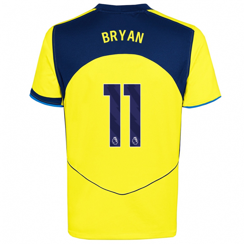 ילדים בריאן חיל #11 צהוב נייבי ג'רזי קיט שלישי 2025/26 חולצה קצרה