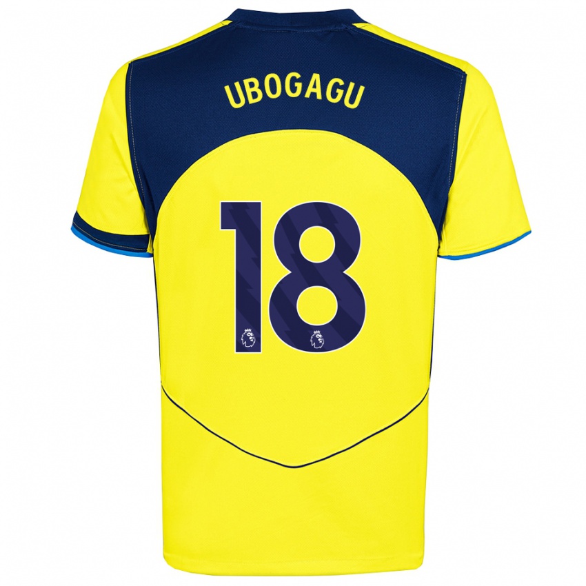 ילדים צ׳יומה אובוגו #18 צהוב נייבי ג'רזי קיט שלישי 2025/26 חולצה קצרה